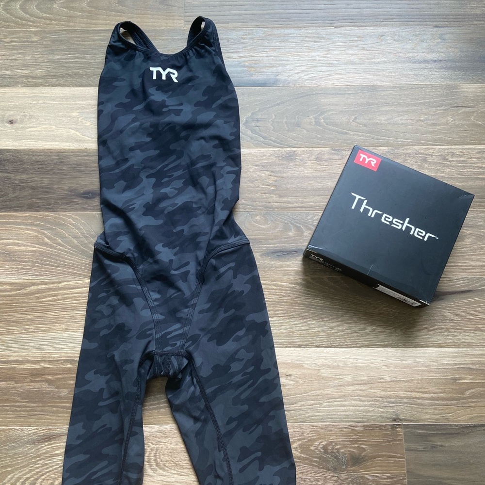 TYR Women’s Thresher Open Back Tech Suit - 12 & U Approved